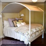 F17. Queen domed canopy bed. 62”h 